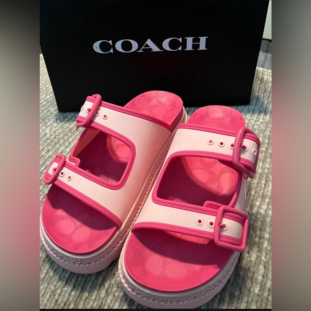 Pink Coach Rubber Sandals